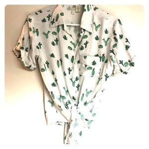 Cactus button up shirt